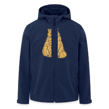 Himalayan Cat Himalayan Cat Geometric - Men’s Recycled Softshell Jacket by Stanley/Stella - navy - Front - AI Model Male 185 light (185cm)
