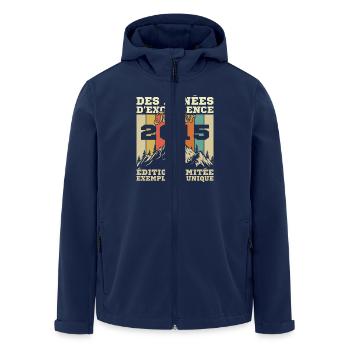 10 Year Anniversary Gift Born In January 2015 - Men’s Recycled Softshell Jacket by Stanley/Stella - navy - Front - AI Model Male 185 light (185cm)
