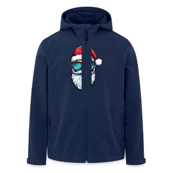 Santa Claus Cool Christmas - Men’s Recycled Softshell Jacket by Stanley/Stella - navy - Front - AI Model Male 185 light (185cm)
