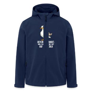 Bevor Du Fragst Nein Keine Lust Auf Smalltalk Möwe - Recycelte Männer Softshell-Jacke von Stanley/Stella - Navy - Vorne - AI Model Male 185 light (185cm)