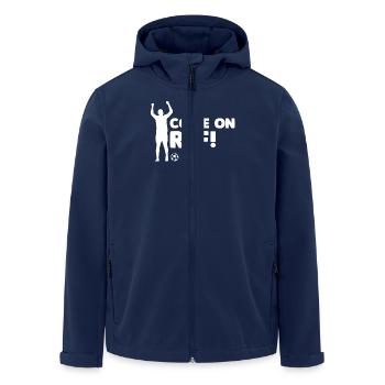 Fan de football Acclamations Motivation de l’arbitre - Veste softshell homme en polyester recyclé Stanley/Stella - marine - Devant - AI Model Male 185 light (185cm)