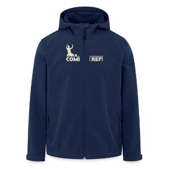 Come On Ref! Fußball Leidenschaft Fan - Recycelte Männer Softshell-Jacke von Stanley/Stella - Navy - Vorne - AI Model Male 185 light (185cm)