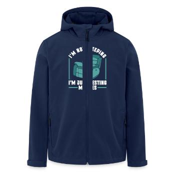 I'm Not Sleeping I'm Just Resting My Eyes - Recycelte Männer Softshell-Jacke von Stanley/Stella - Navy - Vorne - AI Model Male 185 light (185cm)