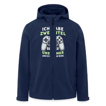 Gamer Jungen Gaming Bruder Junge Kinder Zocken - Recycelte Männer Softshell-Jacke von Stanley/Stella - Navy - Vorne - AI Model Male 185 light (185cm)