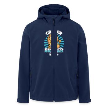 Großer Bruder 2025 Löwenstarkes Geschwister - Recycelte Männer Softshell-Jacke von Stanley/Stella - Navy - Vorne - AI Model Male 185 light (185cm)