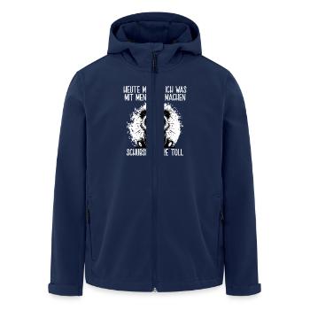 Heute Möchte Ich Was Mit Menschen Machen Schubsen - Recycelte Männer Softshell-Jacke von Stanley/Stella - Navy - Vorne - AI Model Male 185 light (185cm)