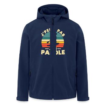I can't I paddle - Men’s Recycled Softshell Jacket by Stanley/Stella - navy - Front - AI Model Male 185 light (185cm)