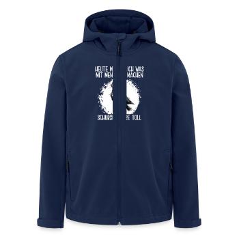 Heute Möchte Ich Was Mit Menschen Machen Schubsen - Recycelte Männer Softshell-Jacke von Stanley/Stella - Navy - Vorne - AI Model Male 185 light (185cm)