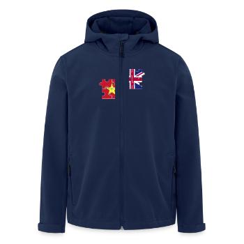 Vietnam Royaume-Uni Drapeau britannique vietnamien - Veste softshell homme en polyester recyclé Stanley/Stella - marine - Devant - AI Model Male 185 light (185cm)