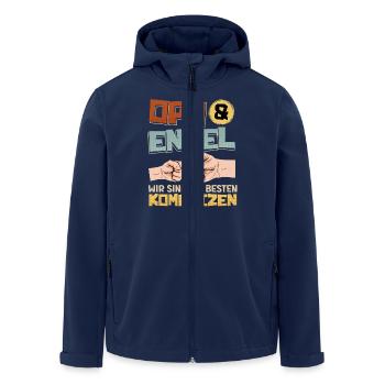 OPA UND ENKEL DIE BESTEN KOMPLIZEN Lustiges - Recycelte Männer Softshell-Jacke von Stanley/Stella - Navy - Vorne - AI Model Male 185 light (185cm)