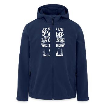 I'm a simple dad, I like hunting and aperitifs - Men’s Recycled Softshell Jacket by Stanley/Stella - navy - Front - AI Model Male 185 light (185cm)