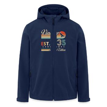 1935 Vintage Retro Geburtstagsgeschenk - Recycelte Männer Softshell-Jacke von Stanley/Stella - Navy - Vorne - AI Model Male 185 light (185cm)