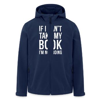 If I can't take my book I'm not going - Men’s Recycled Softshell Jacket by Stanley/Stella - navy - Front - AI Model Male 185 light (185cm)