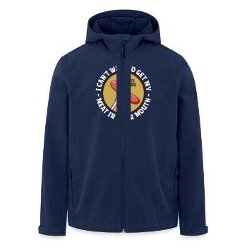 Ich Kann Es Kaum Erwarten Mein Fleisch In Deinem - Recycelte Männer Softshell-Jacke von Stanley/Stella - Navy - Vorne - AI Model Male 185 light (185cm)