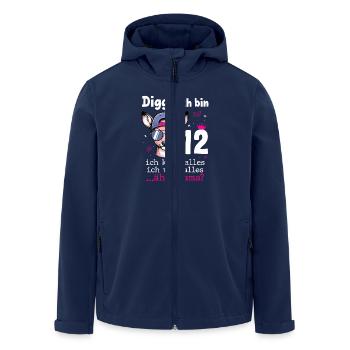 Digga Ich Bin 12 Kindergeburtstag Mädchen - Recycelte Männer Softshell-Jacke von Stanley/Stella - Navy - Vorne - AI Model Male 185 light (185cm)