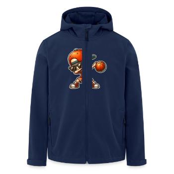 Basketball Basketballer - Recycelte Männer Softshell-Jacke von Stanley/Stella - Navy - Vorne - AI Model Male 185 light (185cm)