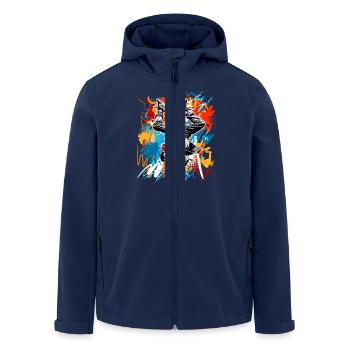 Breakdance - Recycelte Männer Softshell-Jacke von Stanley/Stella - Navy - Vorne - AI Model Male 185 light (185cm)