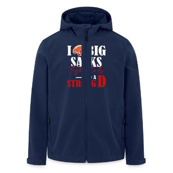 J'aime les gros sacs, les extrémités serrées et les solides - Veste softshell homme en polyester recyclé Stanley/Stella - marine - Devant - AI Model Male 185 light (185cm)