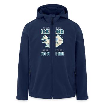 Iceland Girl - Men’s Recycled Softshell Jacket by Stanley/Stella - navy - Front - AI Model Male 185 light (185cm)