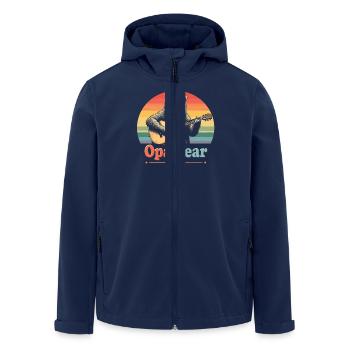 Grandpa Bear Grandpa Bear Grandpa Birthday Bear Fans Bear - Men’s Recycled Softshell Jacket by Stanley/Stella - navy - Front - AI Model Male 185 light (185cm)