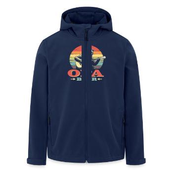 Grandpa Bear Grandpa Bear Grandpa Birthday Bear Fans Bear - Men’s Recycled Softshell Jacket by Stanley/Stella - navy - Front - AI Model Male 185 light (185cm)