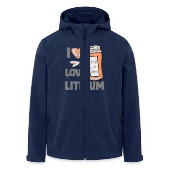 Life Laughing Lithium I Love - Men’s Recycled Softshell Jacket by Stanley/Stella - navy - Front - AI Model Male 185 light (185cm)