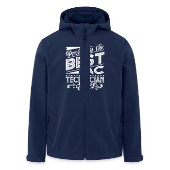 HVAC Technician Best HVAC Technician Ever - Men’s Recycled Softshell Jacket by Stanley/Stella - navy - Front - AI Model Male 185 light (185cm)
