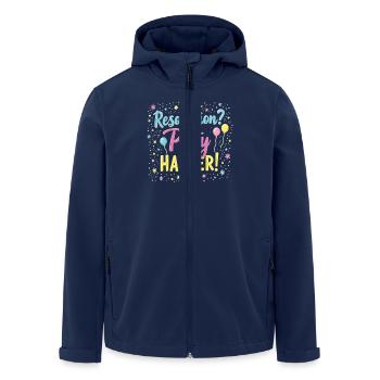 Conception de la fête de résolution - Motif amusant du réveillon du Nouvel An - Veste softshell homme en polyester recyclé Stanley/Stella - marine - Devant - AI Model Male 185 light (185cm)