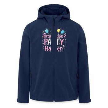 Conception de la fête de résolution - Motif amusant du réveillon du Nouvel An - Veste softshell homme en polyester recyclé Stanley/Stella - marine - Devant - AI Model Male 185 light (185cm)