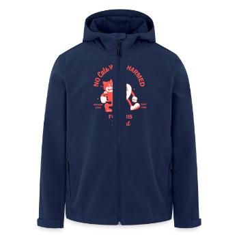 No Cats were Harmed for this T-Shirt - Recycelte Männer Softshell-Jacke von Stanley/Stella - Navy - Vorne - AI Model Male 185 light (185cm)