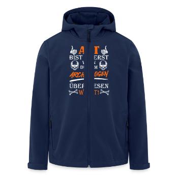Opi ALT BIST DU ERST WENN DU ZUM ARCHÄOLOGEN - Recycelte Männer Softshell-Jacke von Stanley/Stella - Navy - Vorne - AI Model Male 185 light (185cm)