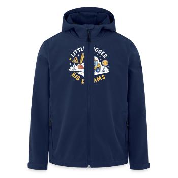 Little Digger Big Dreams – Cute Excavator Design - Men’s Recycled Softshell Jacket by Stanley/Stella - navy - Front - AI Model Male 185 light (185cm)