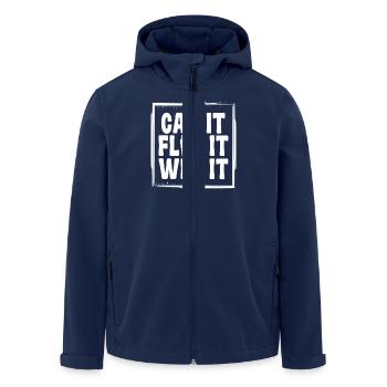 Cap It Flip It Win It Game Fun Challenge - Men’s Recycled Softshell Jacket by Stanley/Stella - navy - Front - AI Model Male 185 light (185cm)
