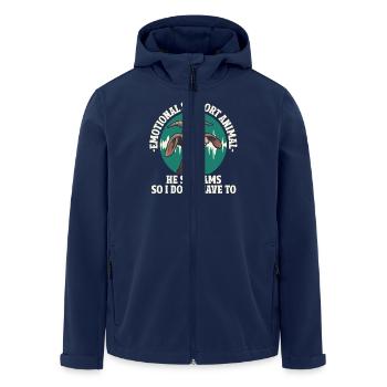 Emotional Support Animal Goat Screaming - Men’s Recycled Softshell Jacket by Stanley/Stella - navy - Front - AI Model Male 185 light (185cm)