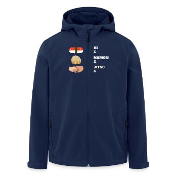 Sushi Roll Cinnamon Roll Jiu Jitsu Roll Humor for - Men’s Recycled Softshell Jacket by Stanley/Stella - navy - Front - AI Model Male 185 light (185cm)