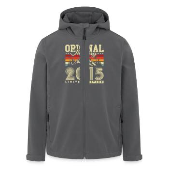Original Januar 2015 Jahrgang Geburtstag Retro - Recycelte Männer Softshell-Jacke von Stanley/Stella - Anthrazit - Vorne - AI Model Male 185 light (185cm)