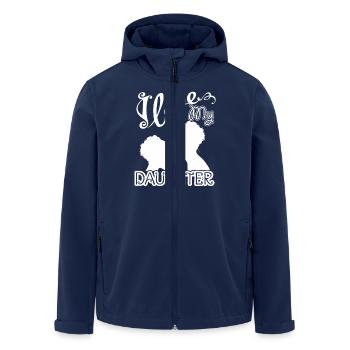 I Love My Daughter - Men’s Recycled Softshell Jacket by Stanley/Stella - navy - Front - AI Model Male 185 light (185cm)