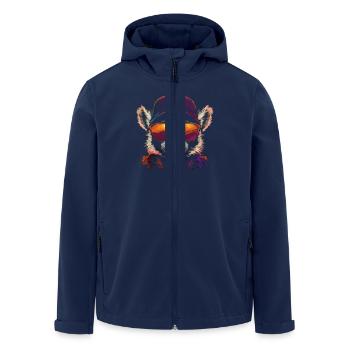 Stylish Lemur With Sunglasses And - Men’s Recycled Softshell Jacket by Stanley/Stella - navy - Front - AI Model Male 185 light (185cm)