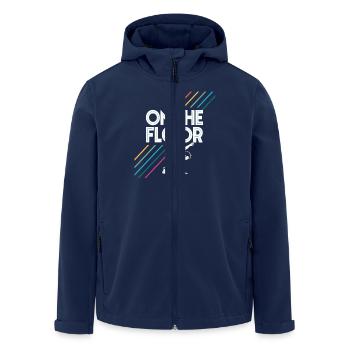 Sur le sol - Conception Breakdance Cool - Veste softshell homme en polyester recyclé Stanley/Stella - marine - Devant - AI Model Male 185 light (185cm)