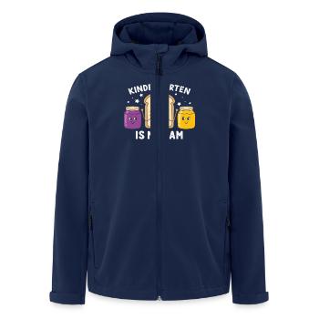 Funny Kindergarten Design – Breakfast Outfit - Men’s Recycled Softshell Jacket by Stanley/Stella - navy - Front - AI Model Male 185 light (185cm)