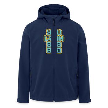 You Look Sus Bro Gaming Meme Design for Gamers - Men’s Recycled Softshell Jacket by Stanley/Stella - navy - Front - AI Model Male 185 light (185cm)