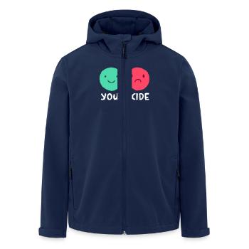 Vous décidez d’un motif positif et négatif - Veste softshell homme en polyester recyclé Stanley/Stella - marine - Devant - AI Model Male 185 light (185cm)