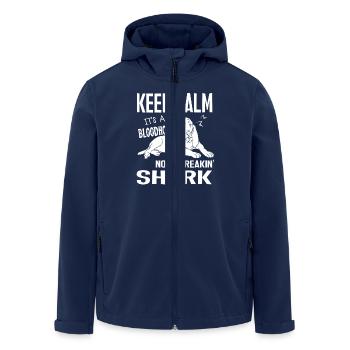 Keep Calm It's A Bloodhound Dog - Men’s Recycled Softshell Jacket by Stanley/Stella - navy - Front - AI Model Male 185 light (185cm)