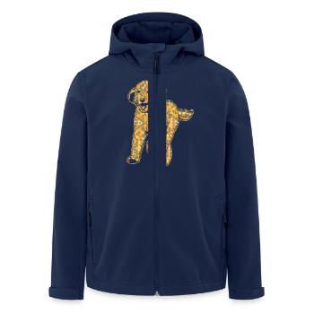 Labradoodle Geometric - Men’s Recycled Softshell Jacket by Stanley/Stella - navy - Front - AI Model Male 185 light (185cm)