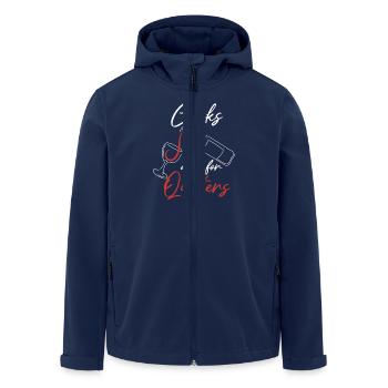 Les bouchons sont pour les amateurs de vin qui abandonnent - Veste softshell homme en polyester recyclé Stanley/Stella - marine - Devant - AI Model Male 185 light (185cm)