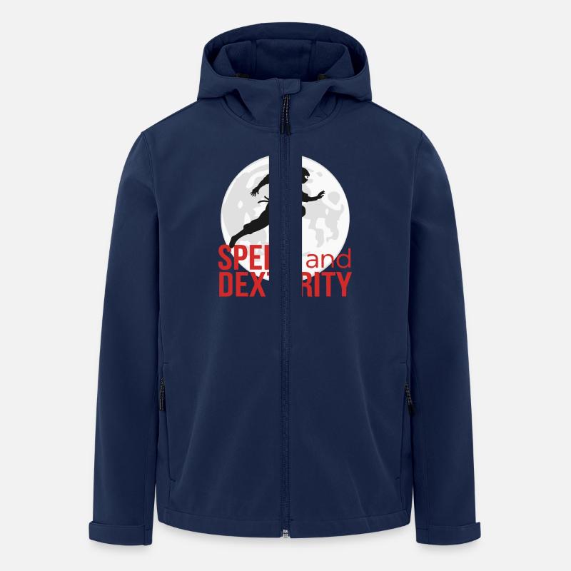 NINJA, SPEED AND DEXTERITY - Men’s Recycled Softshell Jacket by Stanley/Stella - navy