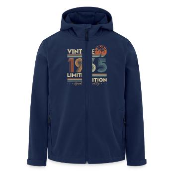 Vintage, 1965, Vintage Retro, Cadeau d’anniversaire - Veste softshell homme en polyester recyclé Stanley/Stella - marine - Devant - AI Model Male 185 light (185cm)