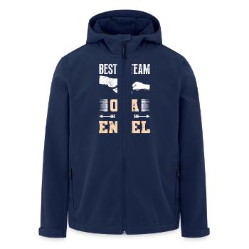 Großvater BESTES TEAM OPA UND ENKEL Geburtstag - Recycelte Männer Softshell-Jacke von Stanley/Stella - Navy - Vorne - AI Model Male 185 light (185cm)