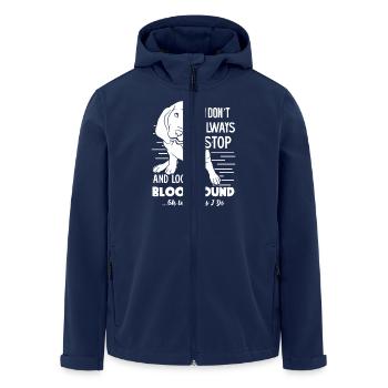 Look At Bloodhound Dog - Men’s Recycled Softshell Jacket by Stanley/Stella - navy - Front - AI Model Male 185 light (185cm)