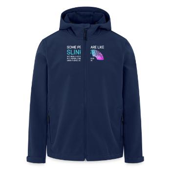 Manche Menschen Sind Wie Slinkies: Humorvolle - Recycelte Männer Softshell-Jacke von Stanley/Stella - Navy - Vorne - AI Model Male 185 light (185cm)